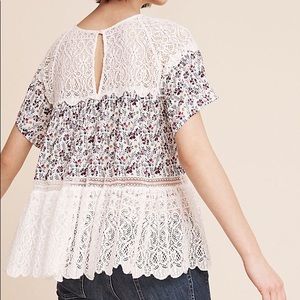 Anthropologie Sara lace blouse size small